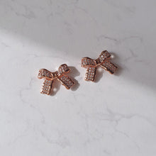 Load image into Gallery viewer, Delicate Bow Earrings - Rosegold