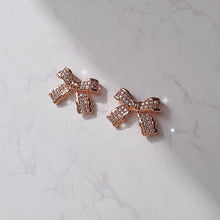 Load image into Gallery viewer, Delicate Bow Earrings - Rosegold