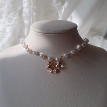 Load image into Gallery viewer, Adorable Ribbon Pearl Choker - Rosegold ver.