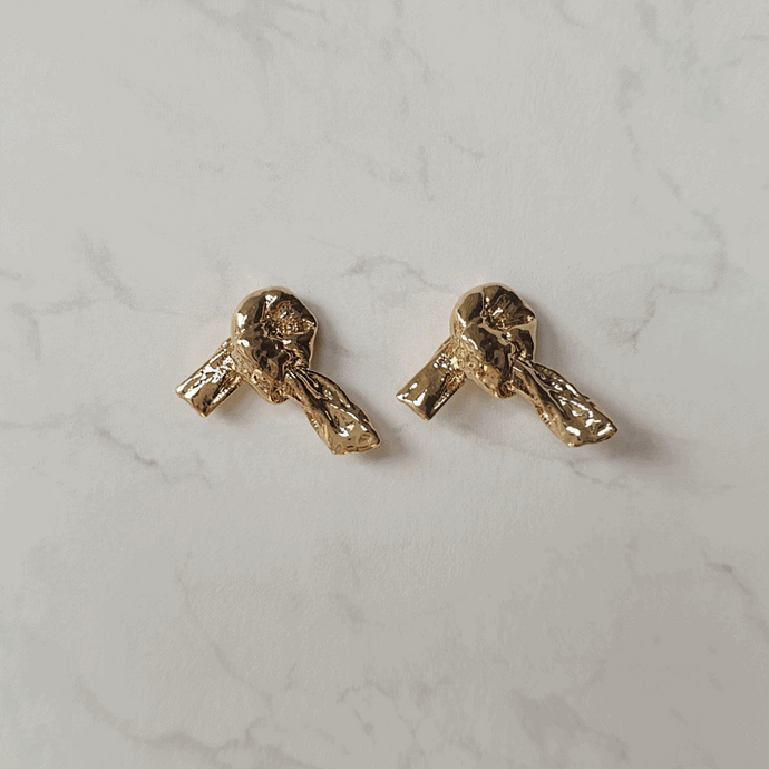 Vintage Knot Earrings - Gold