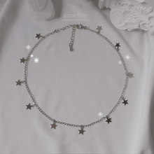 Load image into Gallery viewer, [Aespa Karina Necklace] Little Stars Choker Necklace - Silver