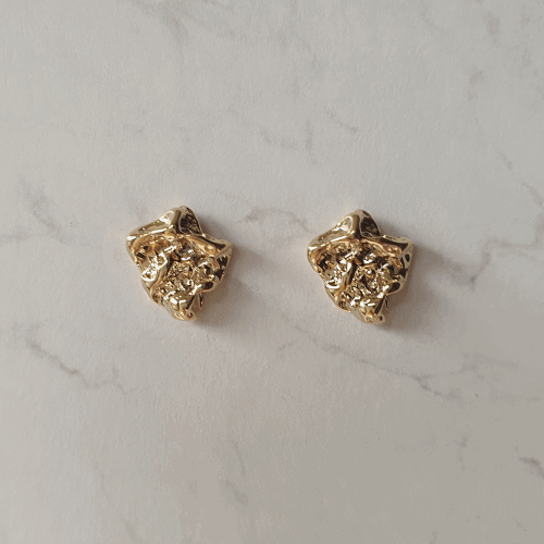 Vintage Fragment Earrings - Gold