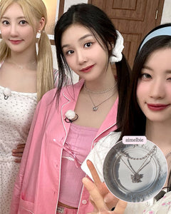 [(G)I-DLE Miyeon, Baby Monster Pharita Necklace] Butterfly Fairy Layered Necklace