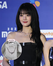 Load image into Gallery viewer, [IVE Wonyoung Necklace] Heavenly Crystal Semi Choker Necklace - Silver