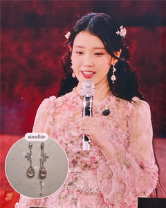 [IU Earrings] Heavenly Crystal Earrings - Champagne Pink ver.