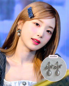[SNSD Tiffany Earrings] Mary Earrings - Pearl Version (Silver)