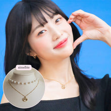 Load image into Gallery viewer, Pretzel Layered Pearl Choker Necklace - Gold ver. (Red Velvet Joy Necklace)