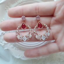 Load image into Gallery viewer, Ruby Oriental Queen Earrings