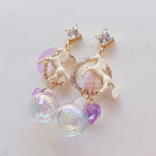 Load image into Gallery viewer, Bubble Unicorn Wonderland Earrings - Violet (IVE Rei Earrings)